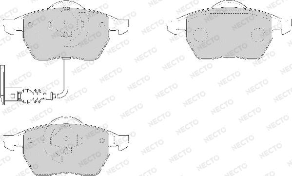 Necto FD6915A - Kit de plaquettes de frein, frein à disque cwaw.fr