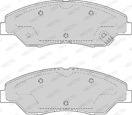 Necto FD6980A - Kit de plaquettes de frein, frein à disque cwaw.fr