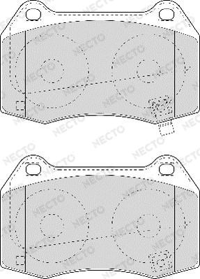 Necto FD6987A - Kit de plaquettes de frein, frein à disque cwaw.fr