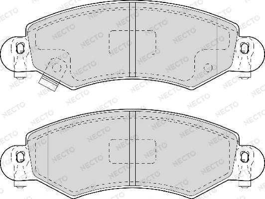 Necto FD6922A - Kit de plaquettes de frein, frein à disque cwaw.fr