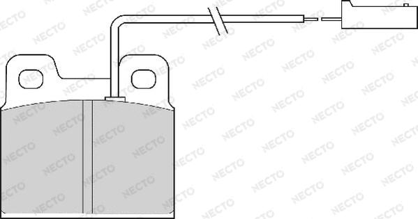 Necto FD6464A - Kit de plaquettes de frein, frein à disque cwaw.fr