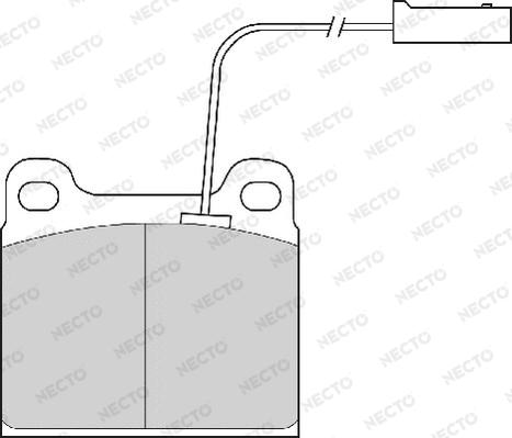 Necto FD6467A - Kit de plaquettes de frein, frein à disque cwaw.fr