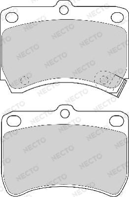 Necto FD6400A - Kit de plaquettes de frein, frein à disque cwaw.fr