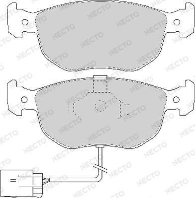 Necto FD6474A - Kit de plaquettes de frein, frein à disque cwaw.fr