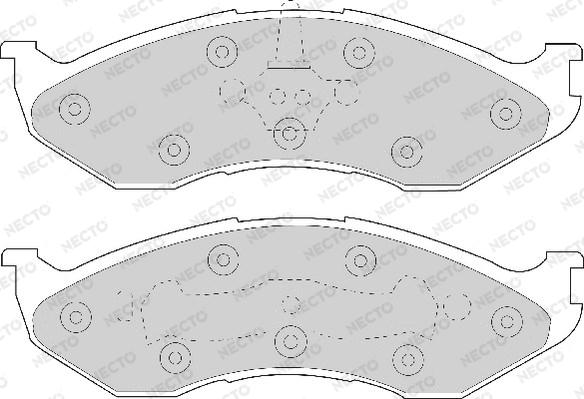 Necto FD6597A - Kit de plaquettes de frein, frein à disque cwaw.fr