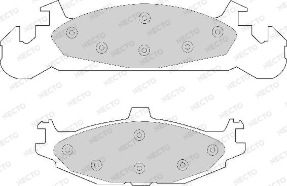 Necto FD6509A - Kit de plaquettes de frein, frein à disque cwaw.fr