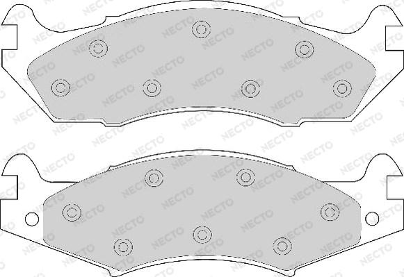 Necto FD6507A - Kit de plaquettes de frein, frein à disque cwaw.fr