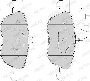 Necto FD6655A - Kit de plaquettes de frein, frein à disque cwaw.fr