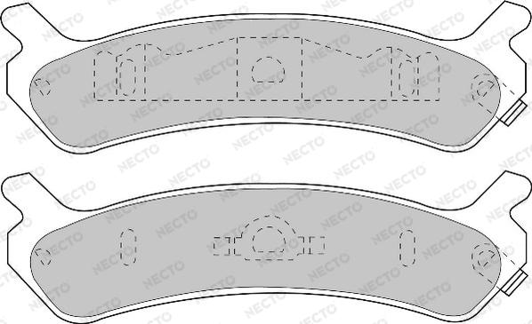 Necto FD6651A - Kit de plaquettes de frein, frein à disque cwaw.fr