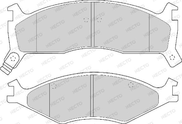 Necto FD6652A - Kit de plaquettes de frein, frein à disque cwaw.fr