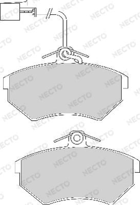 Necto FD6662A - Kit de plaquettes de frein, frein à disque cwaw.fr