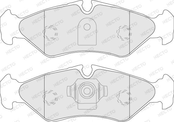 Necto FD6676V - Kit de plaquettes de frein, frein à disque cwaw.fr