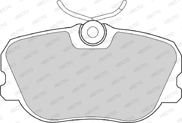 Necto FD6134A - Kit de plaquettes de frein, frein à disque cwaw.fr