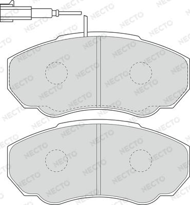 Necto FD6895V - Kit de plaquettes de frein, frein à disque cwaw.fr