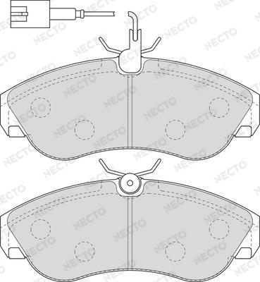 Necto FD6890V - Kit de plaquettes de frein, frein à disque cwaw.fr