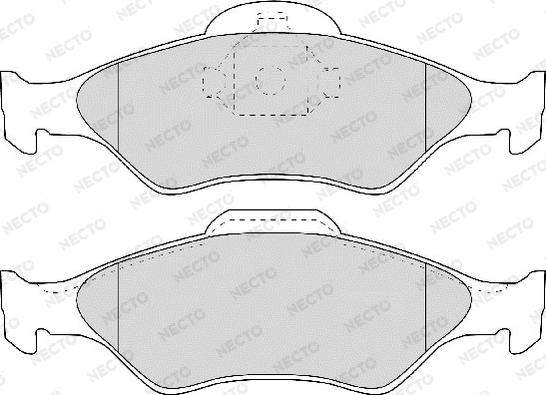 Necto FD6891A - Kit de plaquettes de frein, frein à disque cwaw.fr