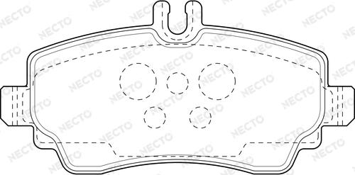 Necto FD6859A - Kit de plaquettes de frein, frein à disque cwaw.fr