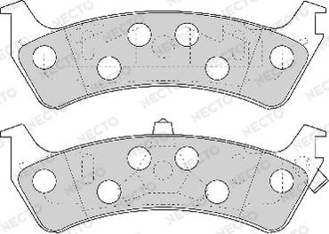 Necto FD6816A - Kit de plaquettes de frein, frein à disque cwaw.fr