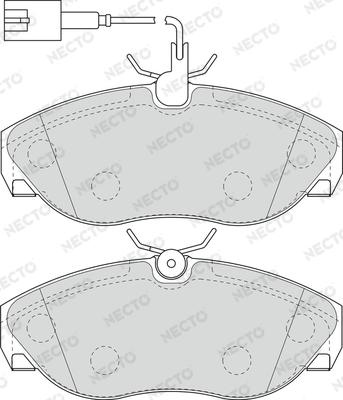 Necto FD6889V - Kit de plaquettes de frein, frein à disque cwaw.fr