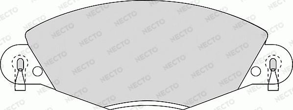 Necto FD6876A - Kit de plaquettes de frein, frein à disque cwaw.fr