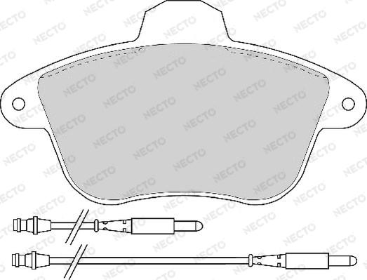 Necto FD6317A - Kit de plaquettes de frein, frein à disque cwaw.fr