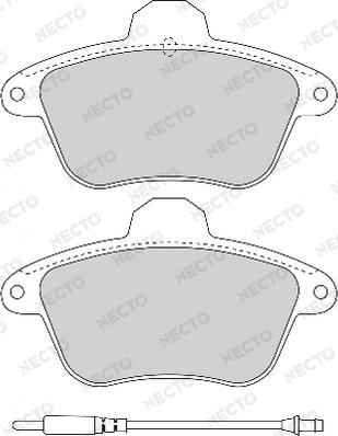 Necto FD6381A - Kit de plaquettes de frein, frein à disque cwaw.fr