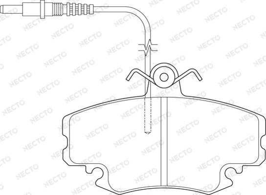 Necto FD6324A - Kit de plaquettes de frein, frein à disque cwaw.fr