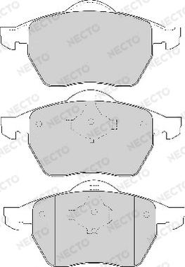 Necto FD6764A - Kit de plaquettes de frein, frein à disque cwaw.fr