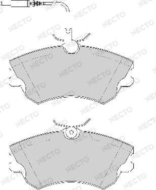 Necto FD6717A - Kit de plaquettes de frein, frein à disque cwaw.fr