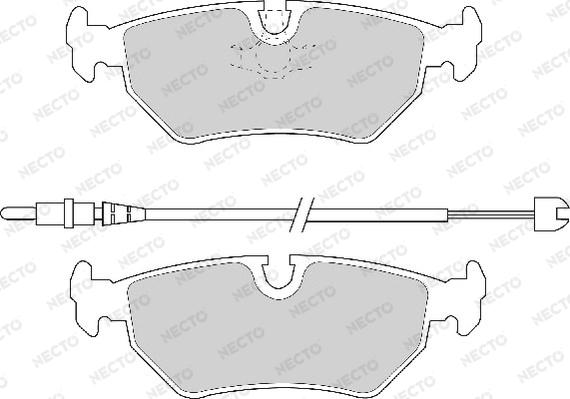 Necto FD6726A - Kit de plaquettes de frein, frein à disque cwaw.fr