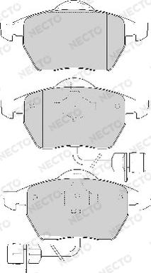 Necto FD6775A - Kit de plaquettes de frein, frein à disque cwaw.fr