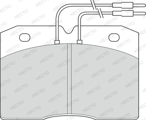 Necto FD889V - Kit de plaquettes de frein, frein à disque cwaw.fr