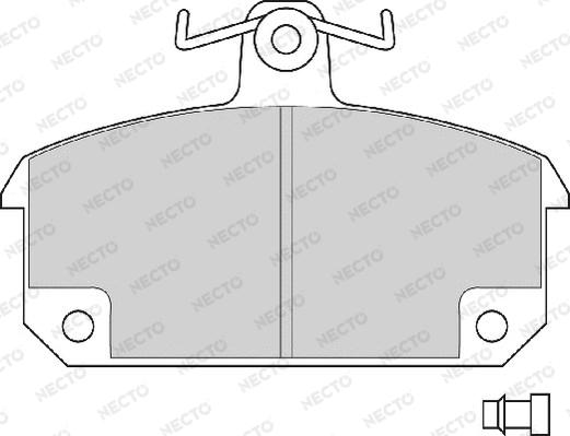 Necto FD204A - Kit de plaquettes de frein, frein à disque cwaw.fr