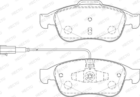 Necto FD7499A - Kit de plaquettes de frein, frein à disque cwaw.fr