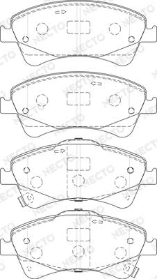 Necto FD7494A - Kit de plaquettes de frein, frein à disque cwaw.fr