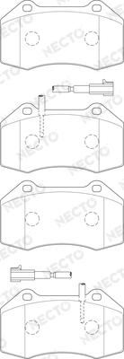 Necto FD7491A - Kit de plaquettes de frein, frein à disque cwaw.fr