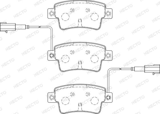 Necto FD7493A - Kit de plaquettes de frein, frein à disque cwaw.fr