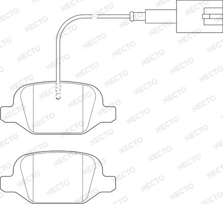 Necto FD7492A - Kit de plaquettes de frein, frein à disque cwaw.fr