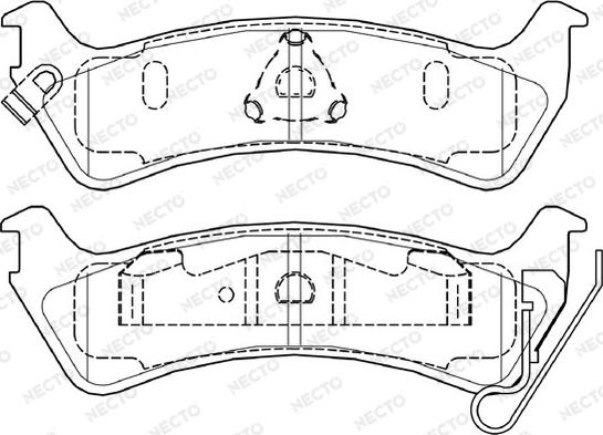 Necto FD7441A - Kit de plaquettes de frein, frein à disque cwaw.fr