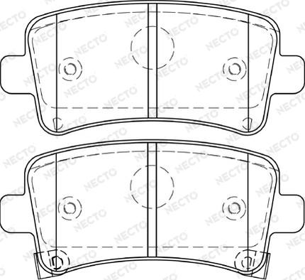 Necto FD7448A - Kit de plaquettes de frein, frein à disque cwaw.fr