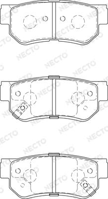 Necto FD7443A - Kit de plaquettes de frein, frein à disque cwaw.fr