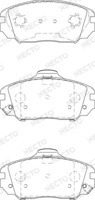 Necto FD7442A - Kit de plaquettes de frein, frein à disque cwaw.fr