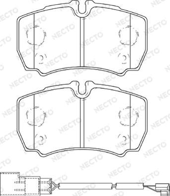 Necto FD7447V - Kit de plaquettes de frein, frein à disque cwaw.fr