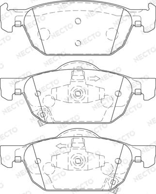 Necto FD7459A - Kit de plaquettes de frein, frein à disque cwaw.fr