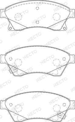 Necto FD7454A - Kit de plaquettes de frein, frein à disque cwaw.fr