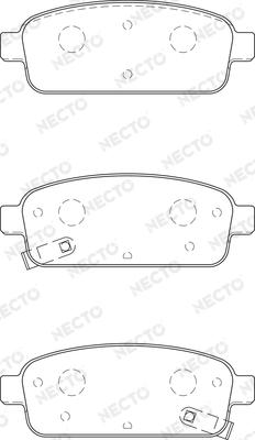 Necto FD7455A - Kit de plaquettes de frein, frein à disque cwaw.fr