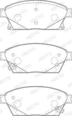 Necto FD7456A - Kit de plaquettes de frein, frein à disque cwaw.fr