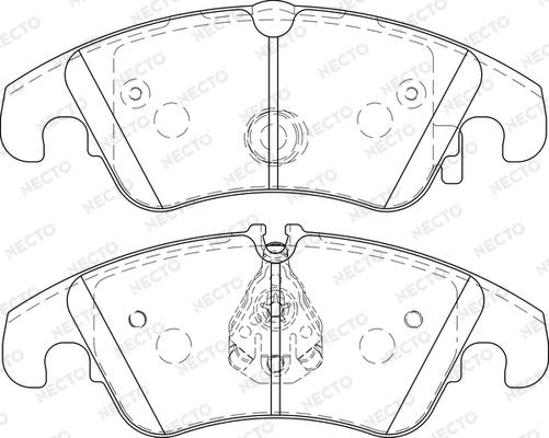 Necto FD7458A - Kit de plaquettes de frein, frein à disque cwaw.fr