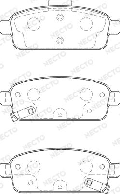 Necto FD7457A - Kit de plaquettes de frein, frein à disque cwaw.fr