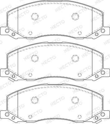 Necto FD7465A - Kit de plaquettes de frein, frein à disque cwaw.fr